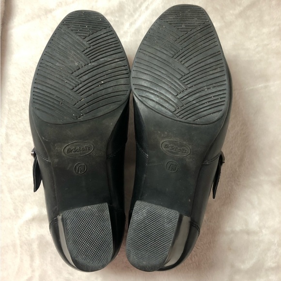 Dr. Scholl's Stacey Black Leather Block Heel Ankle Bootie Shoes Size 7.5 - Picture 12 of 14